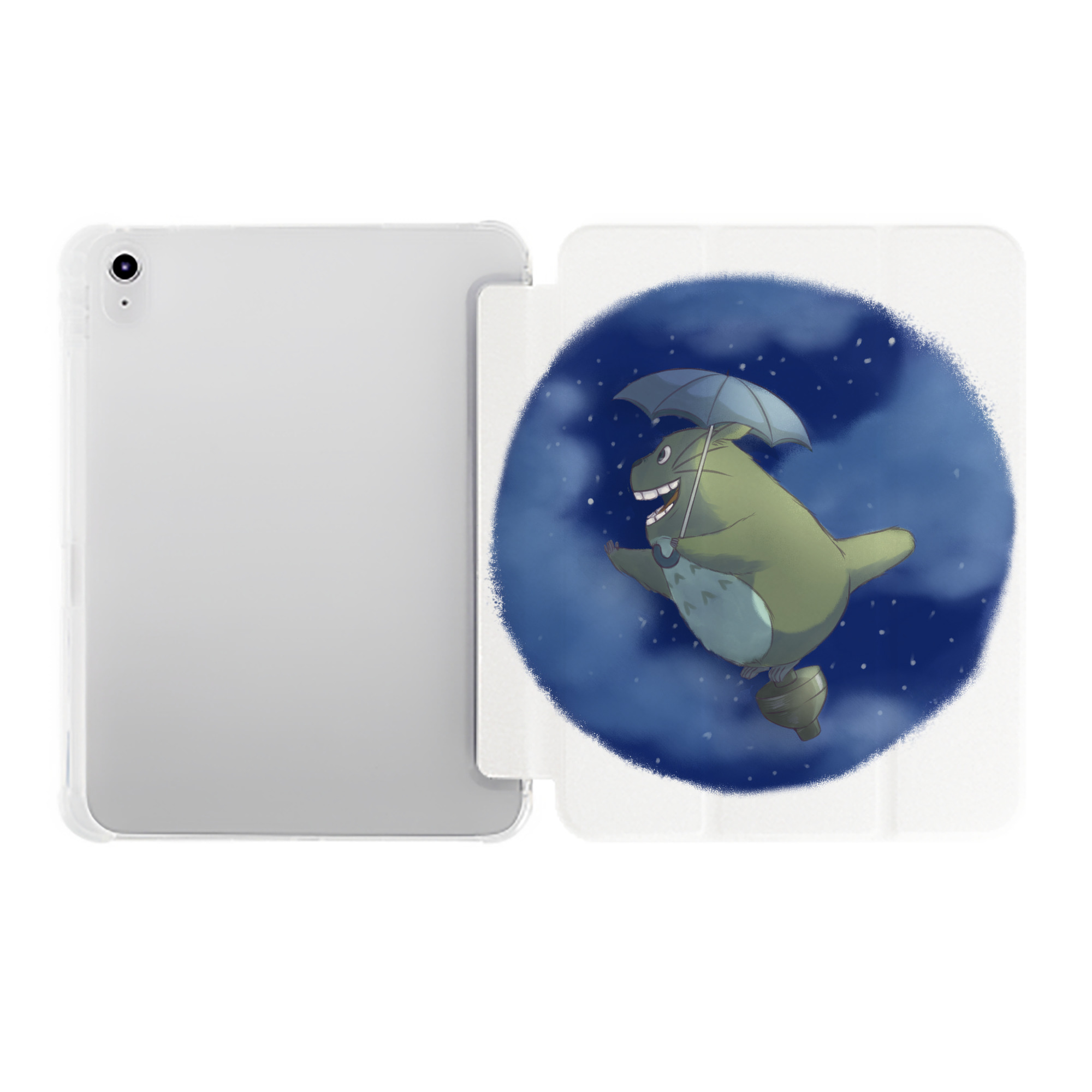 （画像用） となりのトトロ 草壁メイ 草壁サツキ My Neighbor Totoro Satsuki Kusakabe Mei Kusakabe IPad ケース ペン収納付き 三つ折りスタンド PUレザー×シリコン 対応機種9.5/10.5/10.9インチ